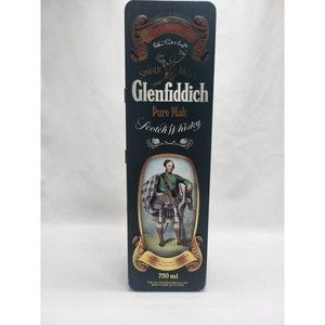 Vintage Glenfiddich Malt Scotch Collector Metal Tin Container ONLY